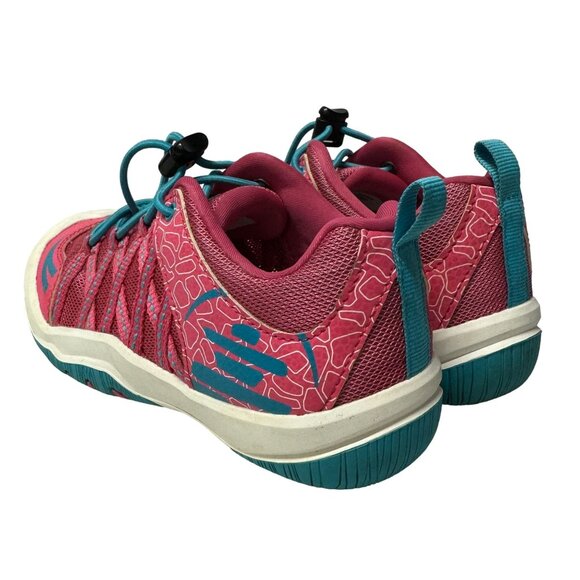 Kamik Scout Sneakers Little Girls Size 13 Pink Blue Mesh Pull Cord Hiking Shoes - Picture 13 of 15